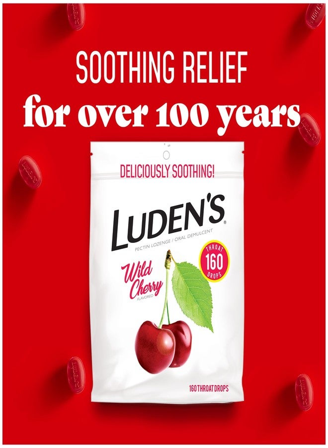 Luden's Sore Throat Drops, for Minor Sore Throat Relief, Wild Cherry, 160 Count - Image 4